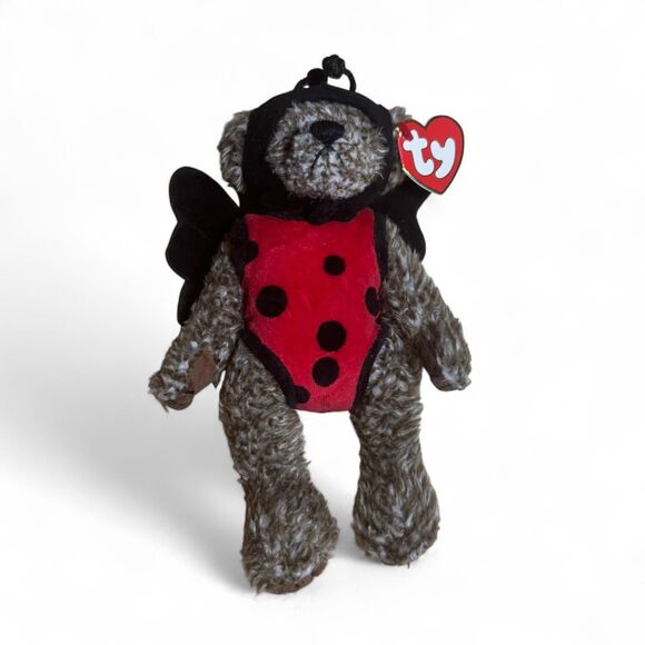 2 Ty Attic Treasures "Bugsy" Bear Ladybug Costume - Picture 2 of 8